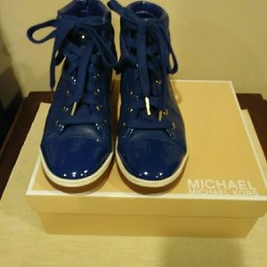 Michael Kors Royal Blue Leather High Top (7M)